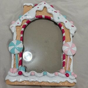 Sparkly Gingerbread House Photo Frame with Candy Accents